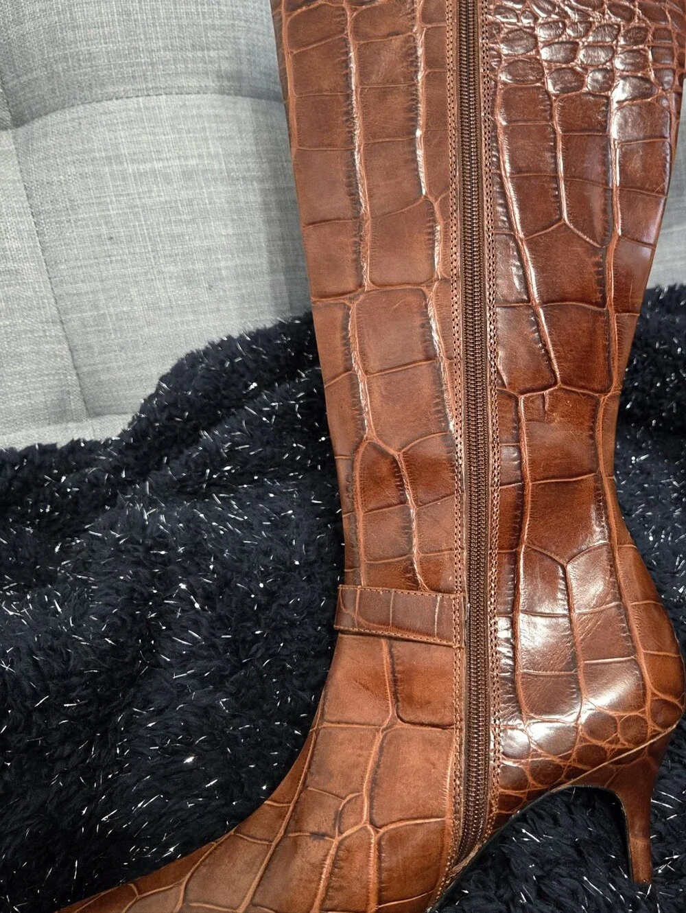Randolph Duke Leather Embossed Boots - Picture 3 of 5
